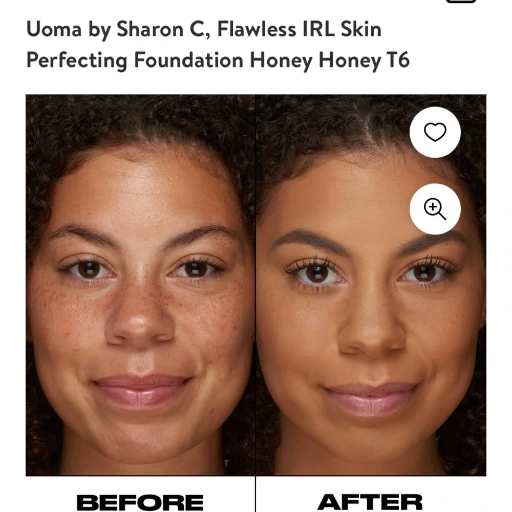 Honey Honey T6 (2) - Uoma by Sharon C Flawless IRL Skin‎ Perfecting Foundation